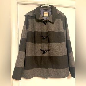 ON Grey and Black Peacoat! Gently Used!